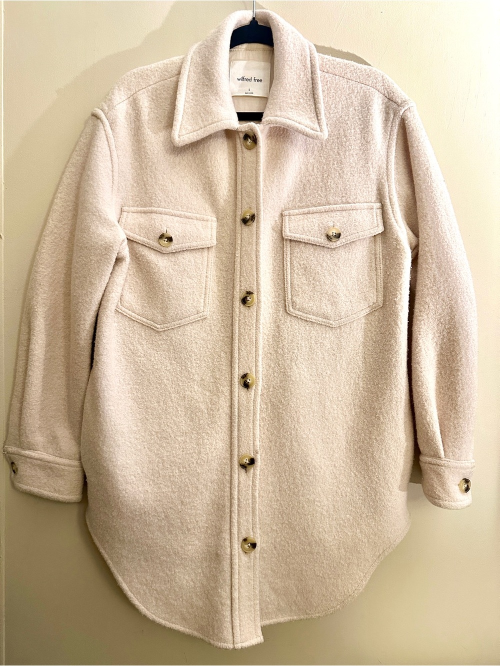 Wilfred Cream Button-Front Shacket - Picture 5 of 9